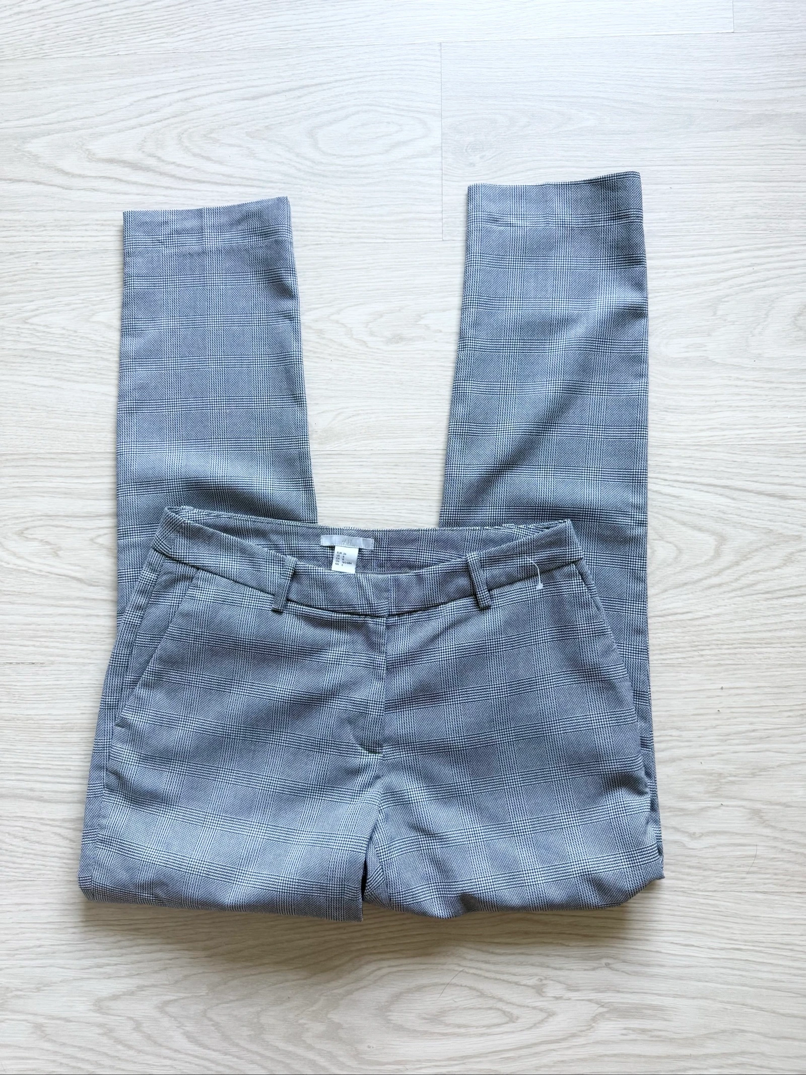 Calça xadrez cinza H&M tamanho 36 P – photo 3